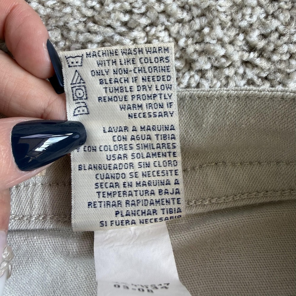Y2K Faded Glory Chino Shorts Womens 4 Beige Denim Stretch 5 Pocket Summer Casual - Picture 4 of 11